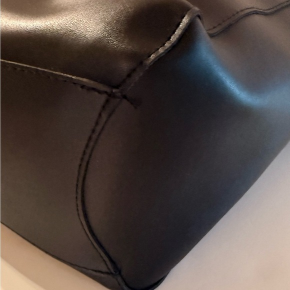 Koton Made In Turkey Hobo Shoulder Tote Studded Strap Velvet Front Patch Black - Picture 9 of 16